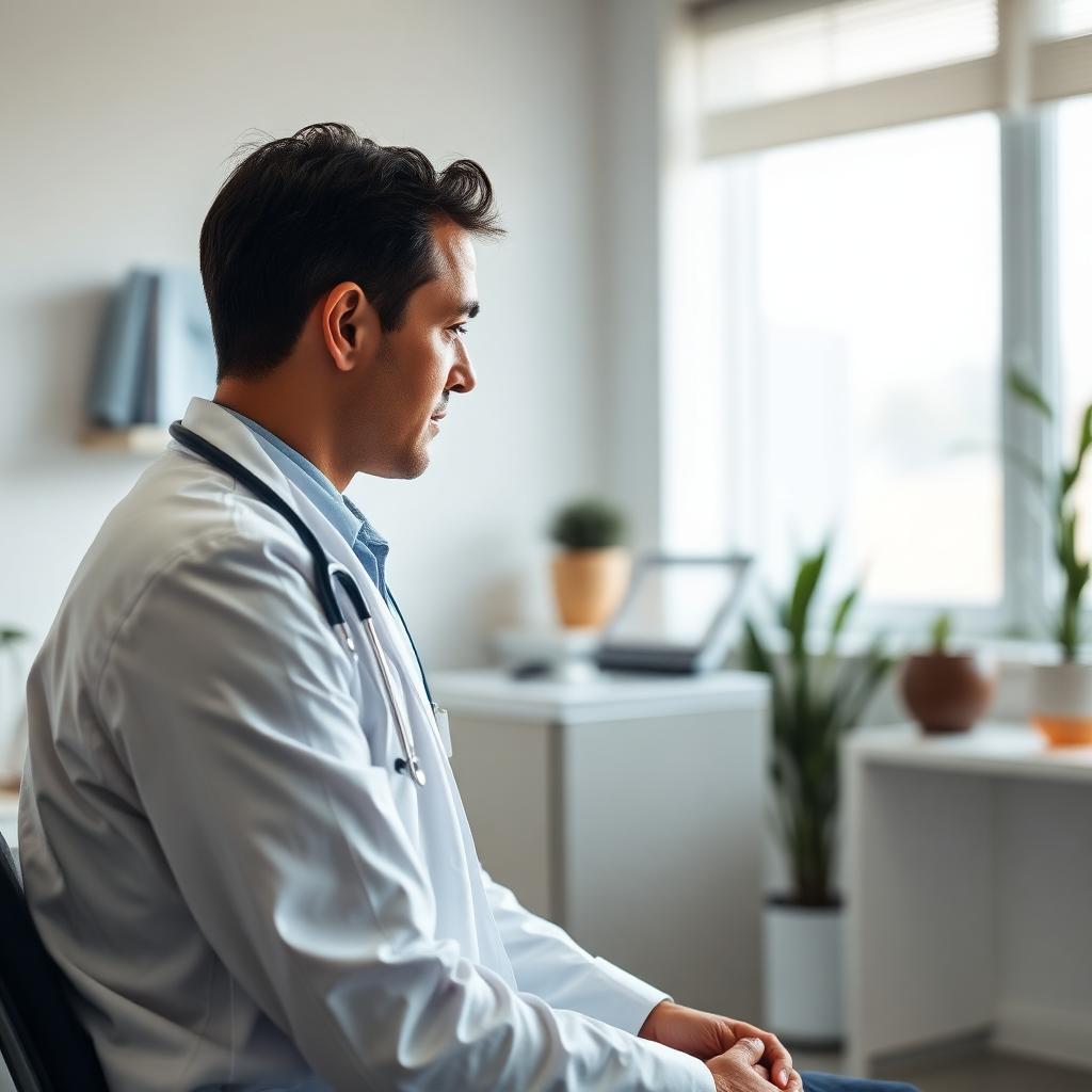 Paciente em consulta com médico tricologista